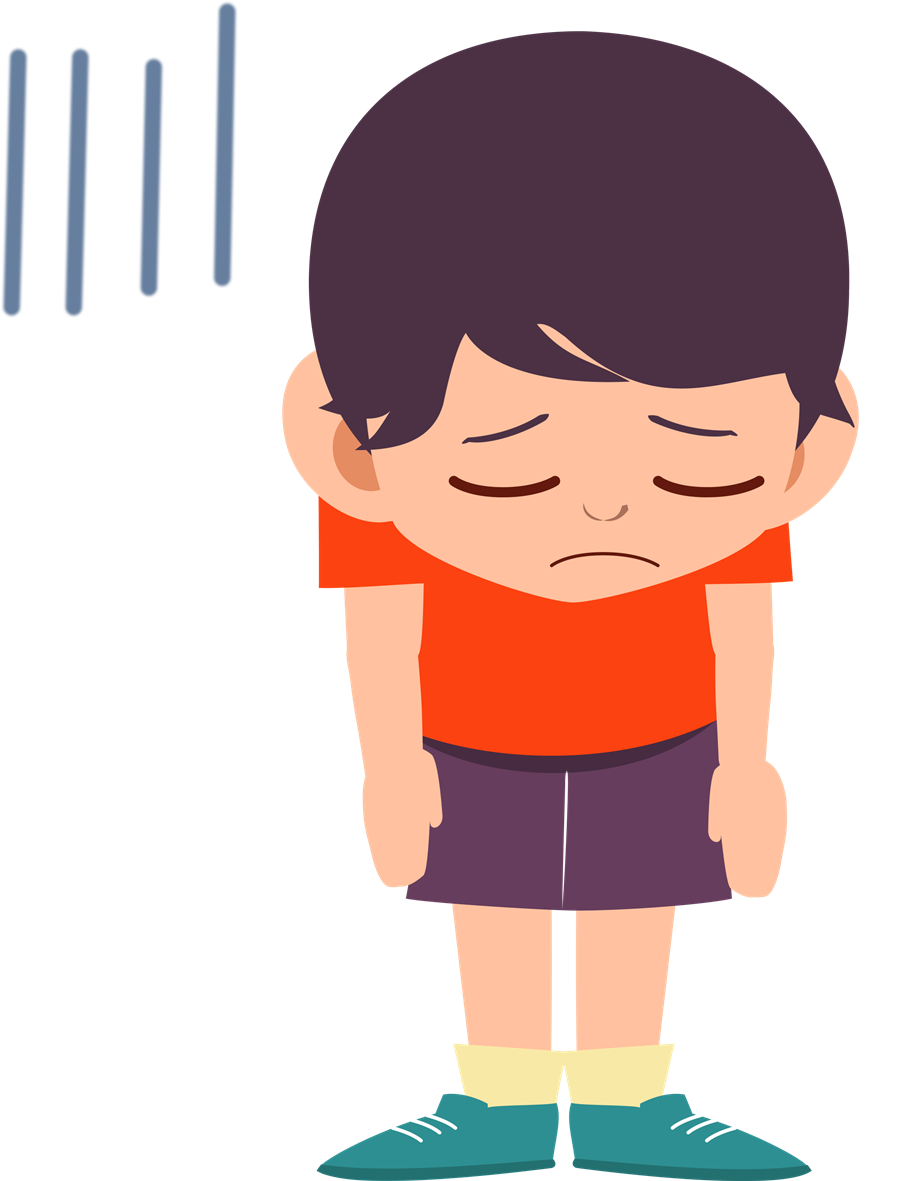 人前で話すのが苦手な様子
