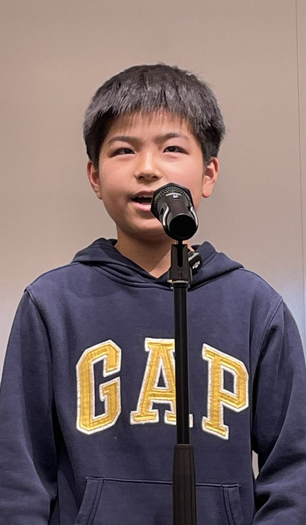 発表するKくん